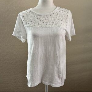 J. CREW 🌻 T-shirt with Lace detail